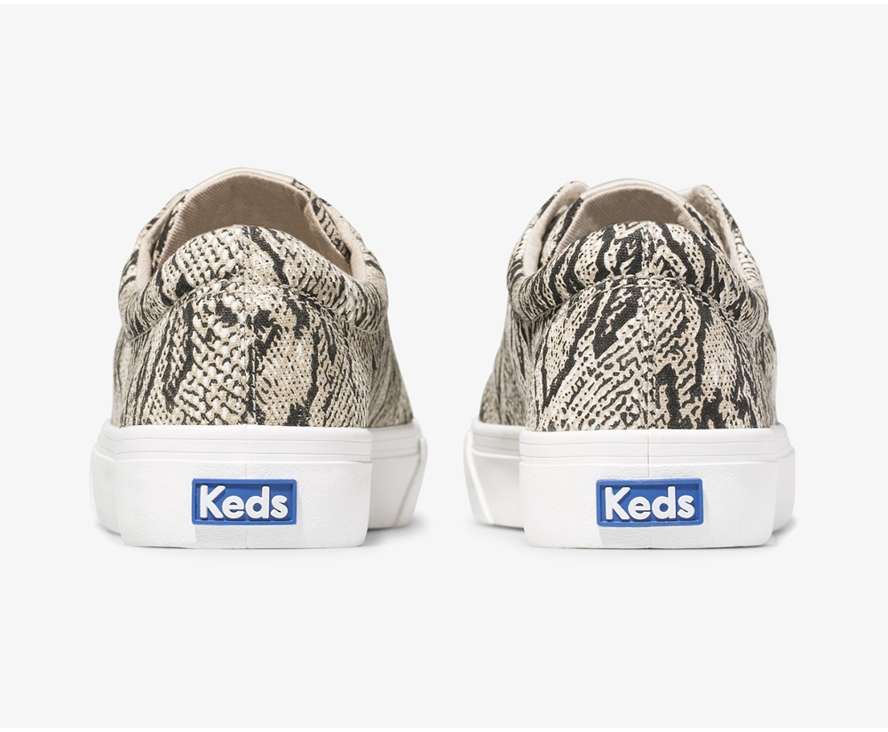 Zapatillas Keds Mujer Blancas/Negras - Jump Kick Snake - 862-DFVKYW